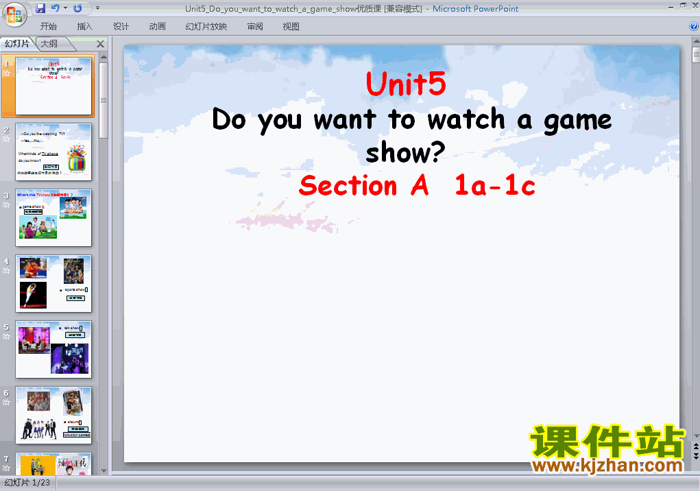 Unit5 Do you want to watch a game showʿpptμ