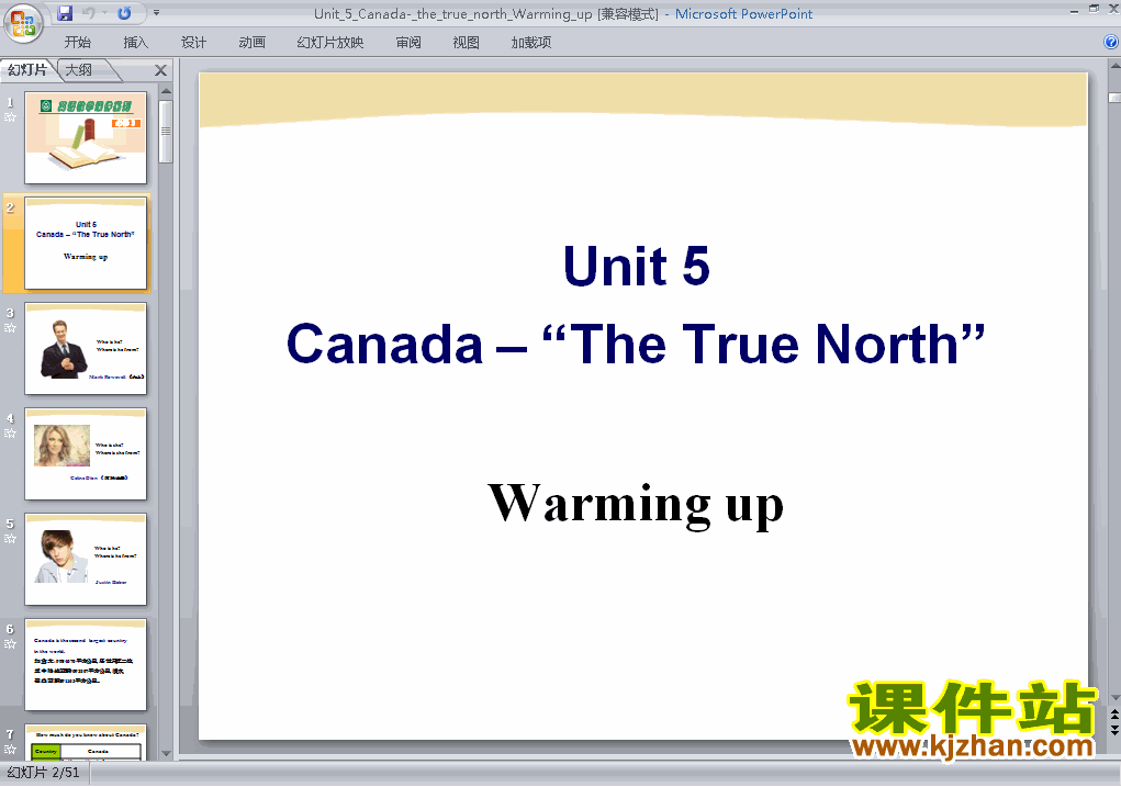 3 Unit5 Canada-The True North warming upμppt