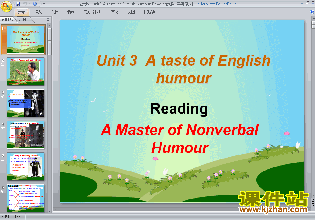 ؿμ Unit3.A taste of English humour readingԭppt
