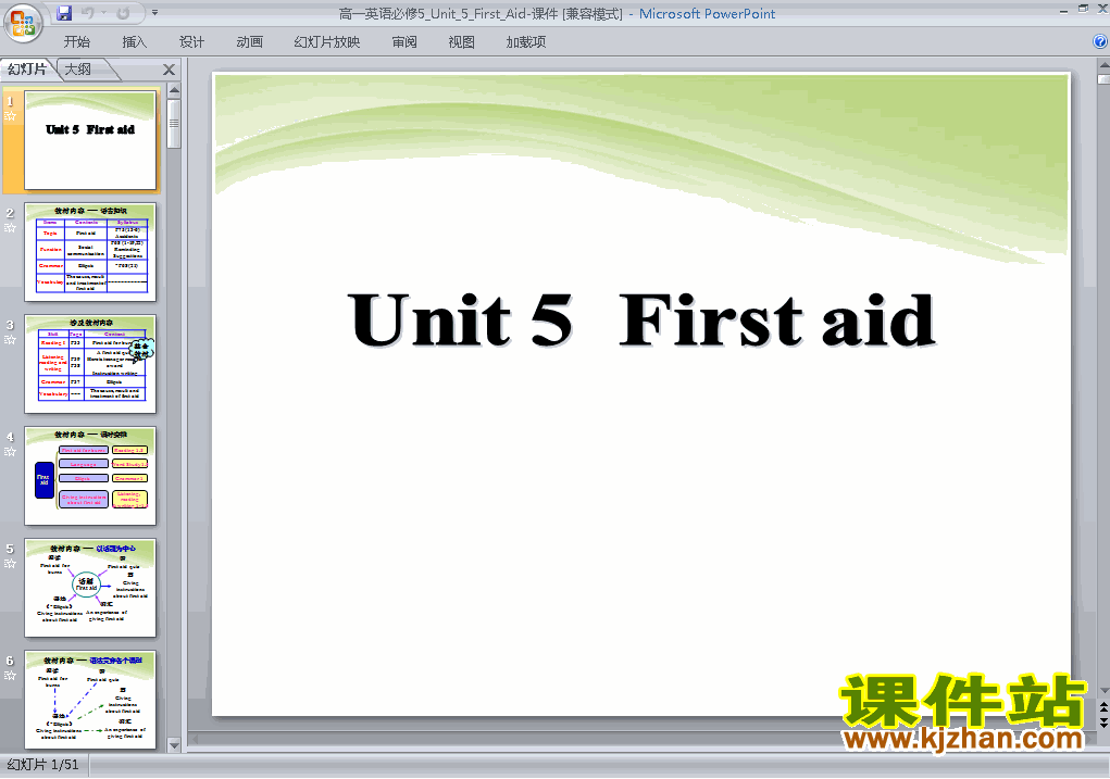 Ӣ5 Unit5.First aid ʿpptμ