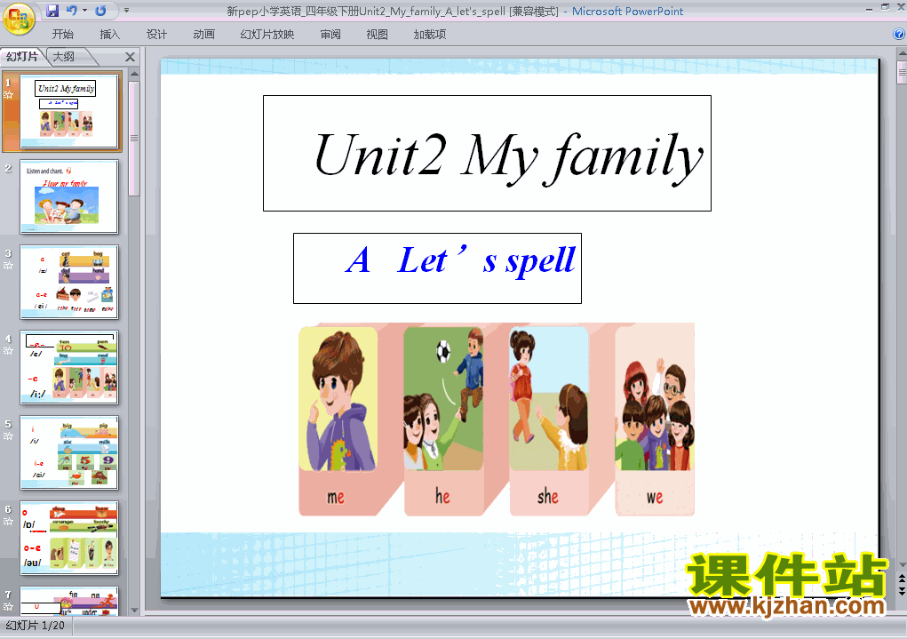 pepӢUnit2 My family A let