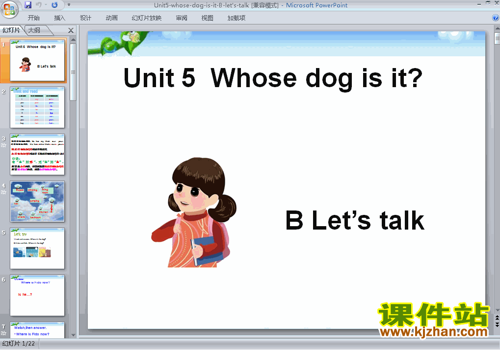 °pep Unit5 Whose dog is it B let