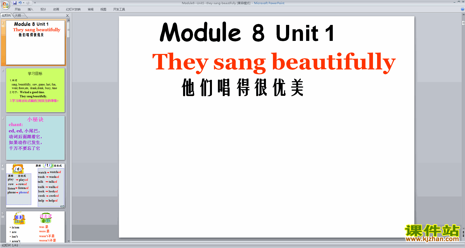Module8 Unit1 They sang beautifullypptμ