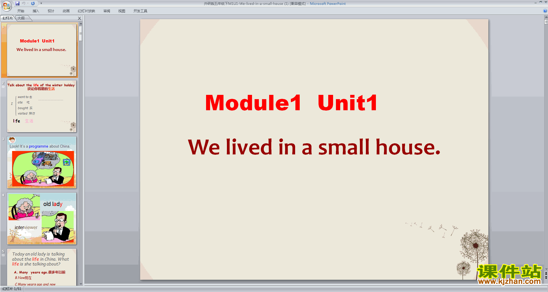 ԭUnit1 We lived in a small housepptμ