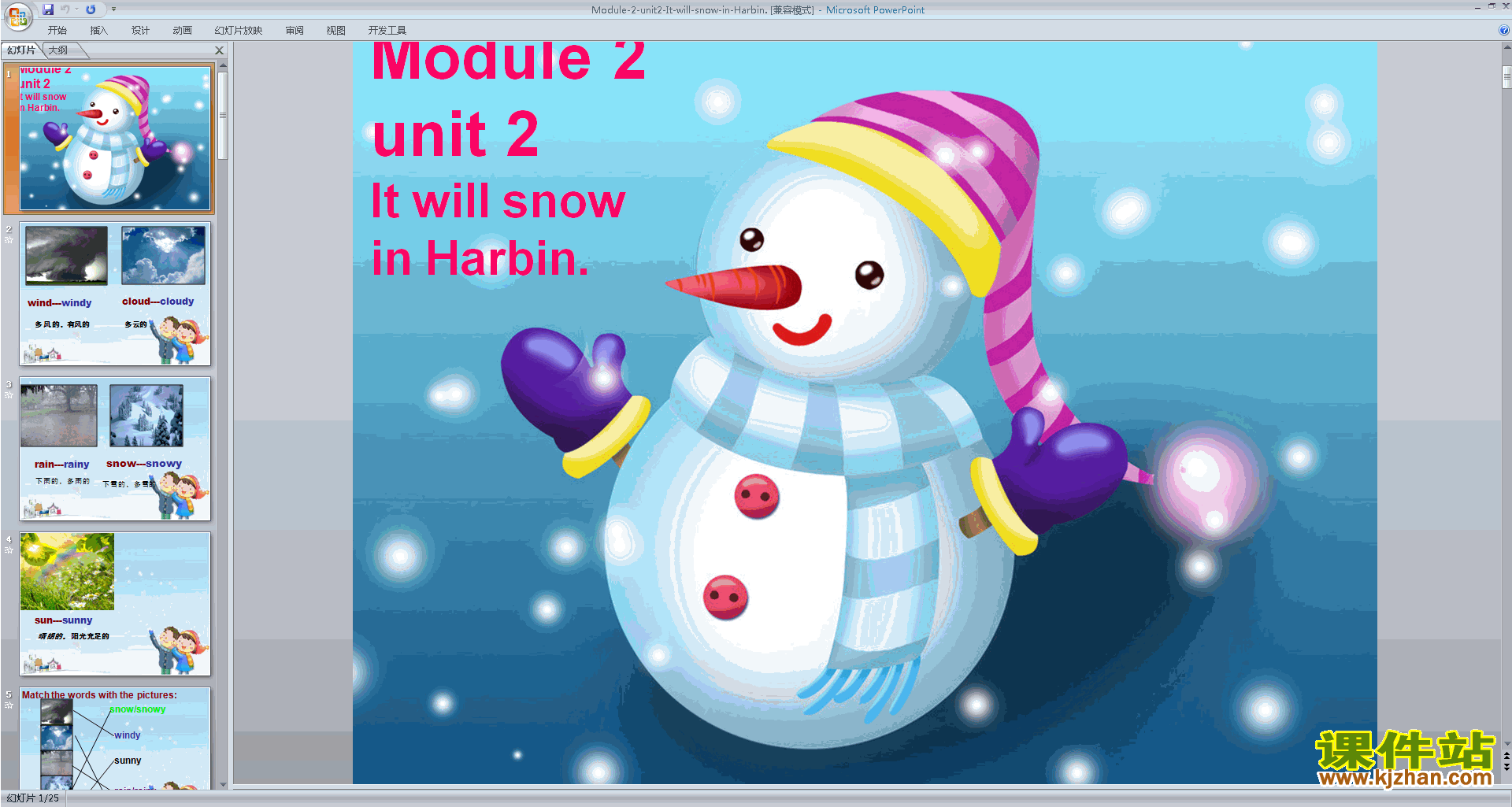 ԭModule2 Unit2 It will snow in Harbinpptμ