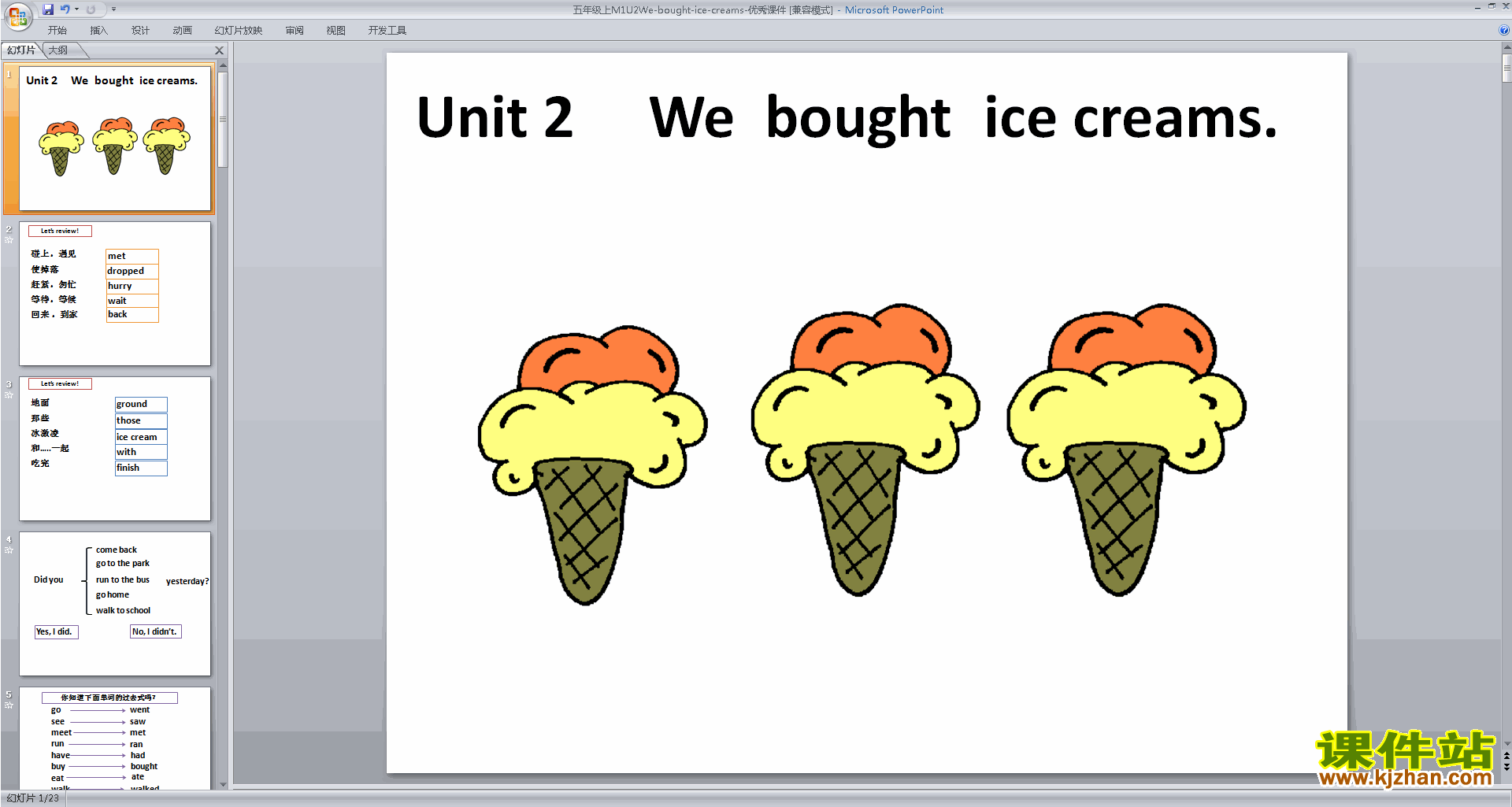аӢModule1 Unit2 We bought ice creamspptμ15