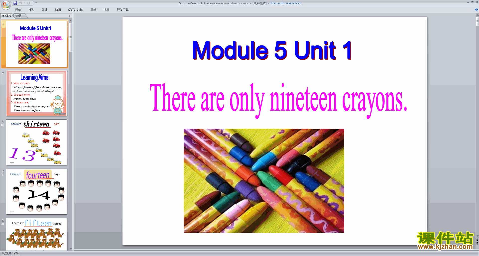 Module5 Unit1 There are only nineteen crayonspptμ5