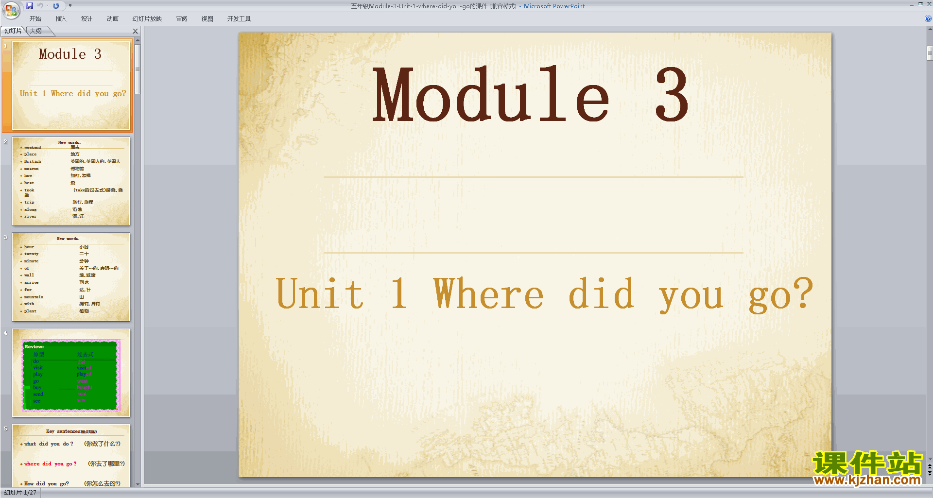 Module3 Unit1 Where did you gopptμ10