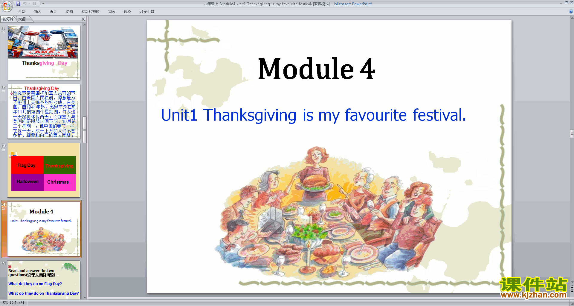 Module4 Thanksgiving is my favourite festivalpptμ13